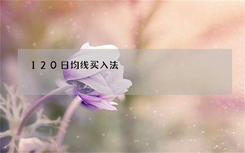 120日均线买入法