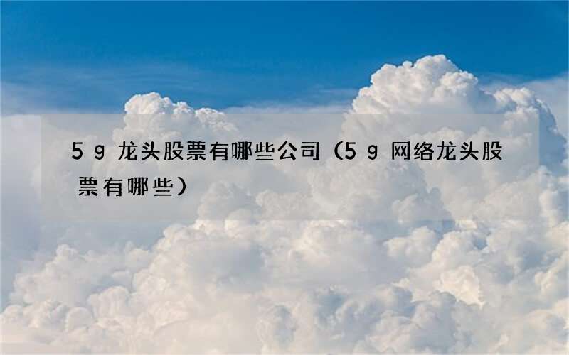 5g龙头股票有哪些公司（5g网络龙头股票有哪些）