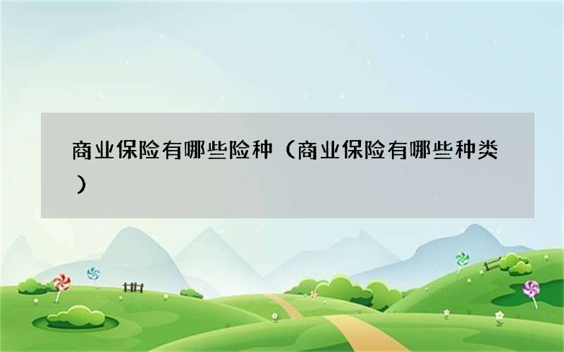 商业保险有哪些险种（商业保险有哪些种类）