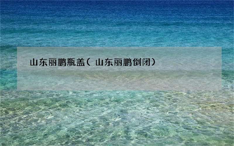 山东丽鹏瓶盖(山东丽鹏倒闭)