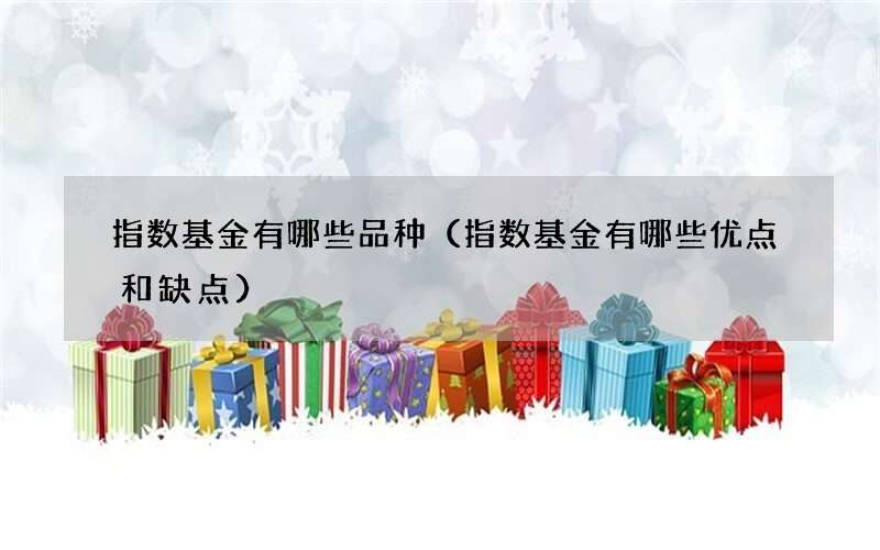 指数基金有哪些品种（指数基金有哪些优点和缺点）