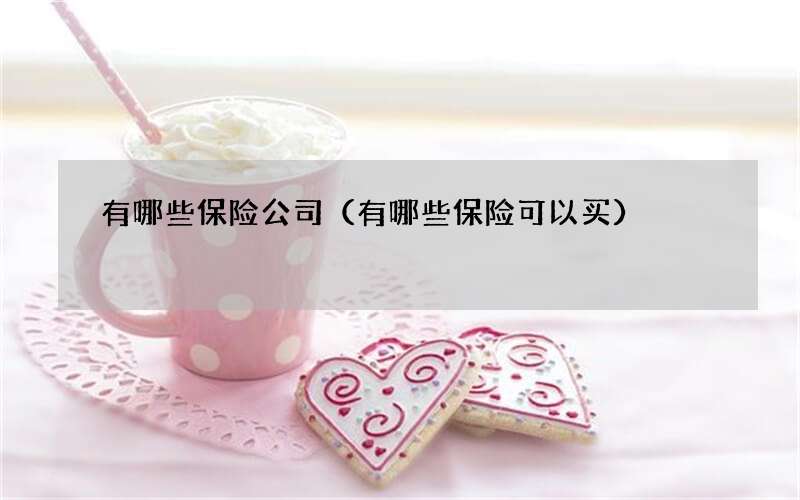 有哪些保险公司（有哪些保险可以买）