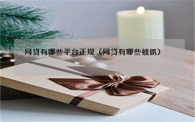 网贷有哪些平台正规（网贷有哪些被抓）