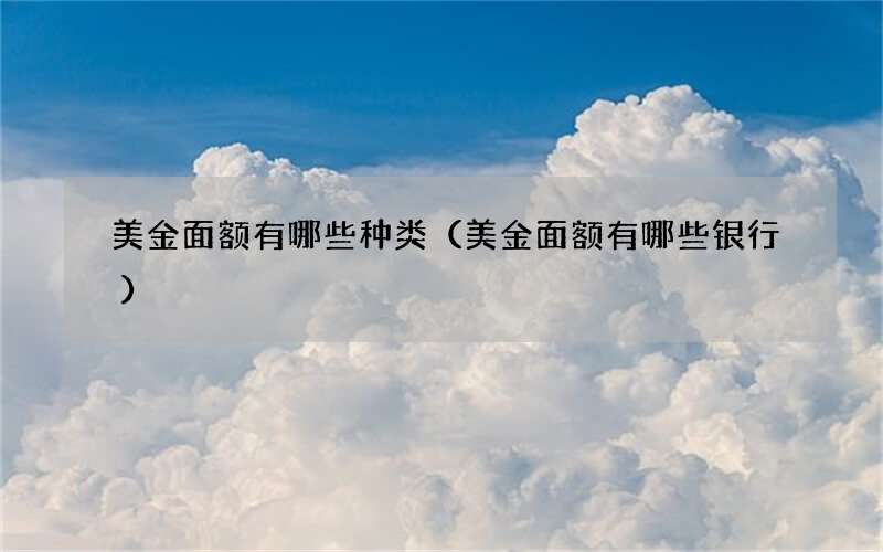美金面额有哪些种类（美金面额有哪些银行）