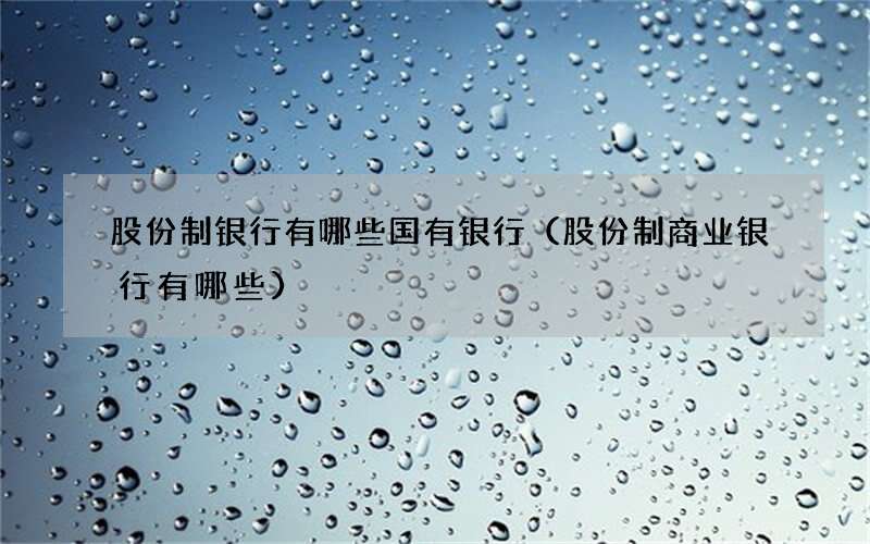 股份制银行有哪些国有银行（股份制商业银行有哪些）