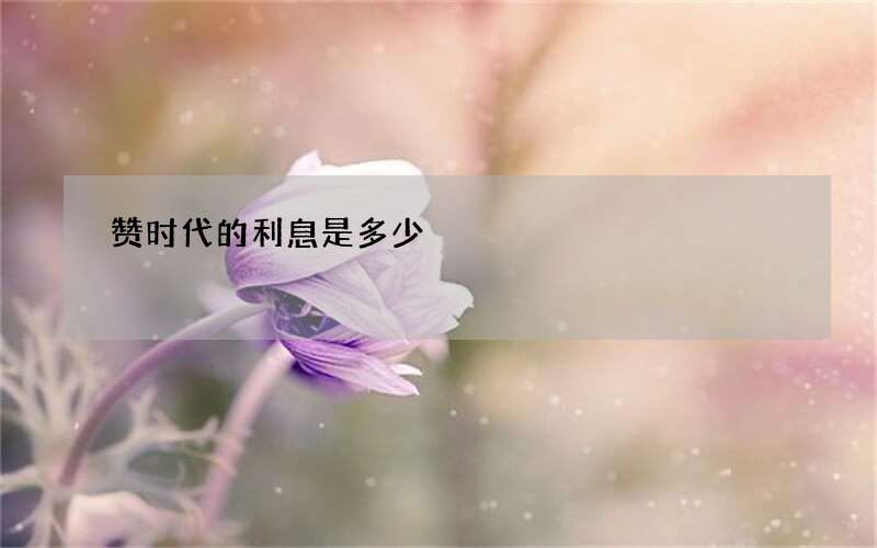 赞时代的利息是多少