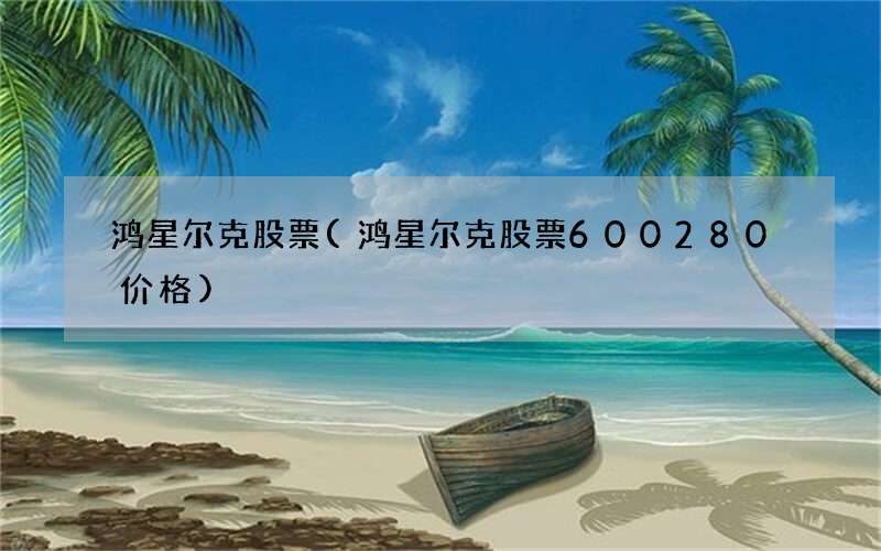 鸿星尔克股票(鸿星尔克股票600280价格)